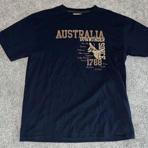 Classic OZ Blue Import Cotton Australian Australia Great Barrier Reef T shirt XL